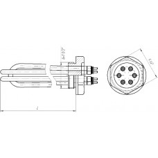 ТЭНБ на фланце G=1 1/2"